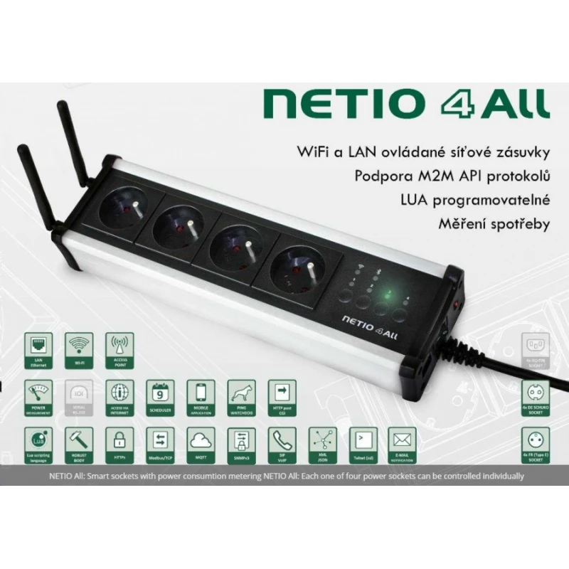 NETIO 4 All - strieborná