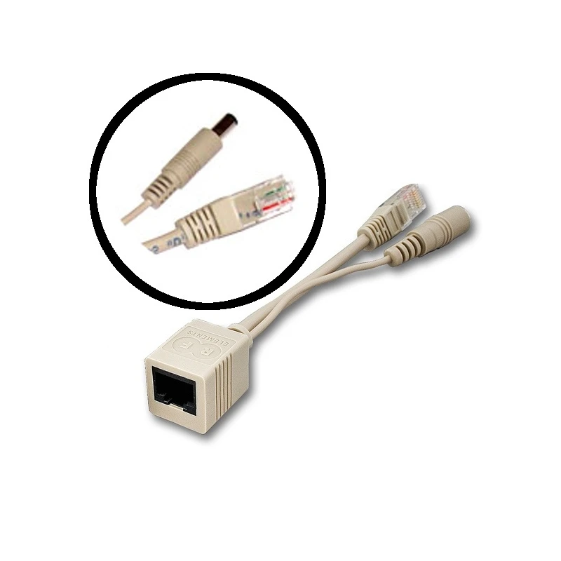 POE pasívne - sada (injector a splitter) 3,5x1,35mm