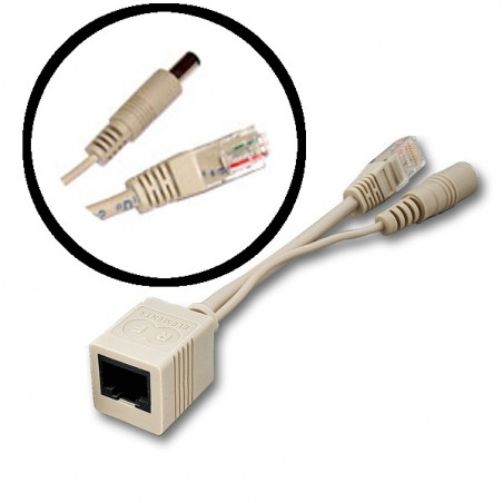 POE pasívne - sada (injector a splitter) 3,5x1,35mm