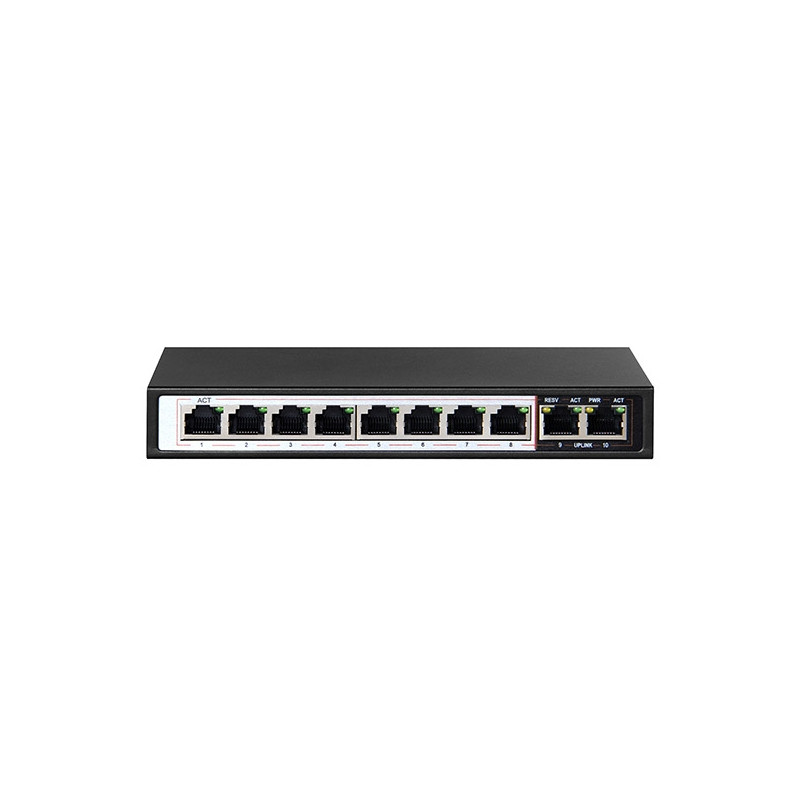 PoE Switch 8+2 CCTV do 250m