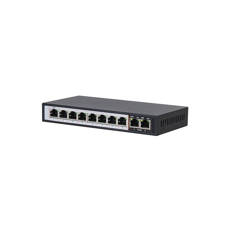PoE Switch 8+2 CCTV do 250m
