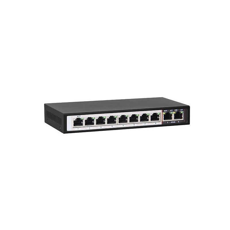 PoE Switch 8+2 CCTV do 250m
