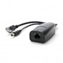 PoE splitter 12V/1A, IEEE802.3af/at, 10/100Mbps