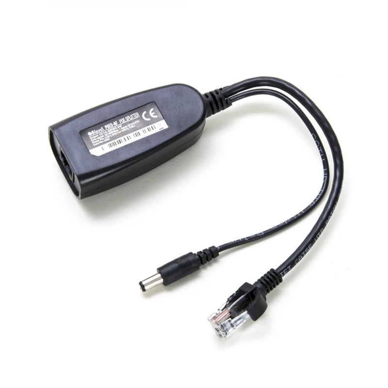 PoE splitter 12V/1A, IEEE802.3af/at, 10/100Mbps