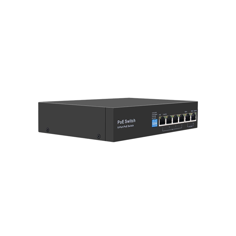 AI606 - CCTV PoE Switch 4+2 do 250m