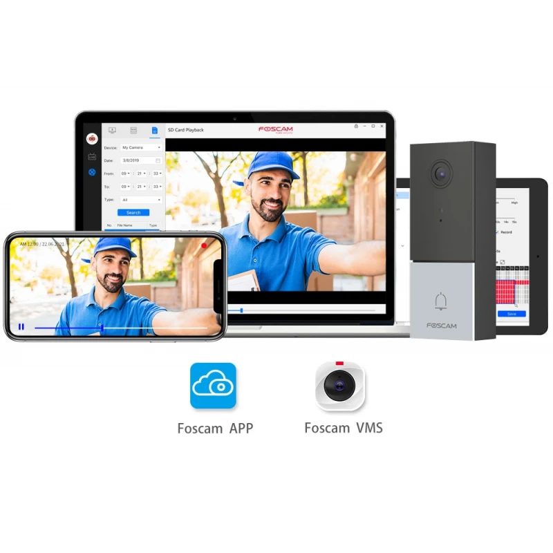 FOSCAM VD1 - Video Zvonček s rozoznávaním tváre