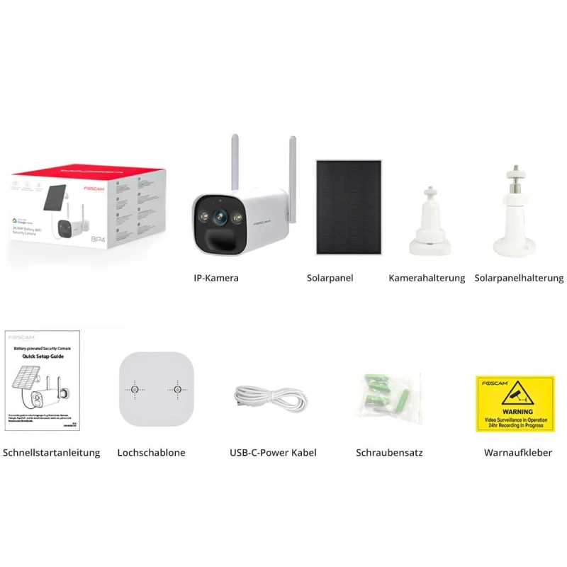 FOSCAM BP4 - batériová 2K Wi-Fi kamera