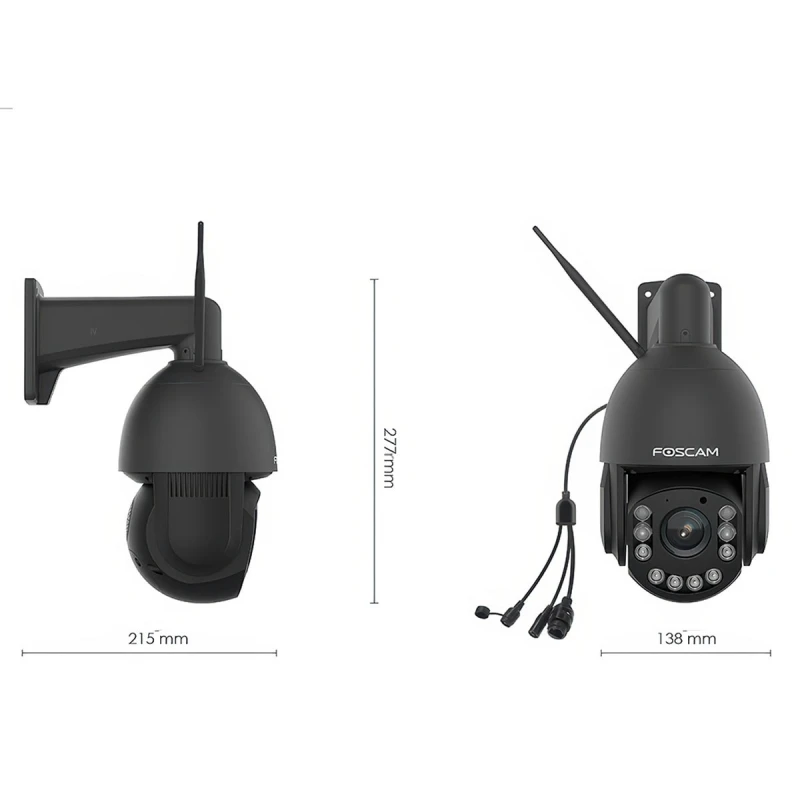 FOSCAM SD4H - WiFi PTZ IP kamera (čierna)