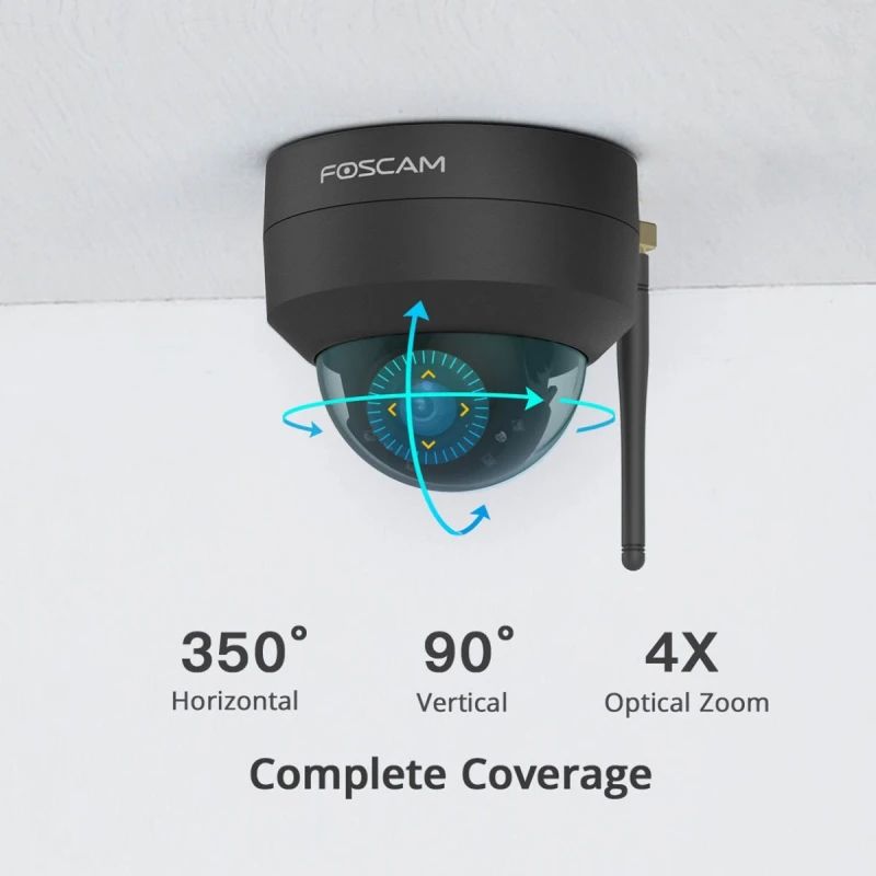 FOSCAM D4Z - Wi-Fi PTZ IP kamera (čierna)