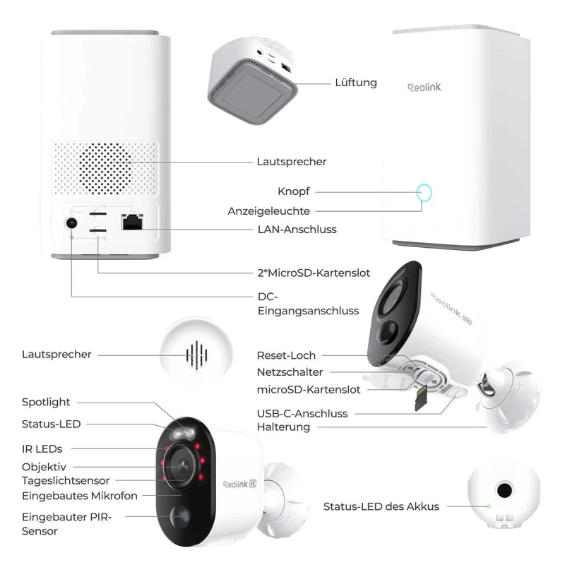 Reolink Home Hub + 2x Argus Series B350