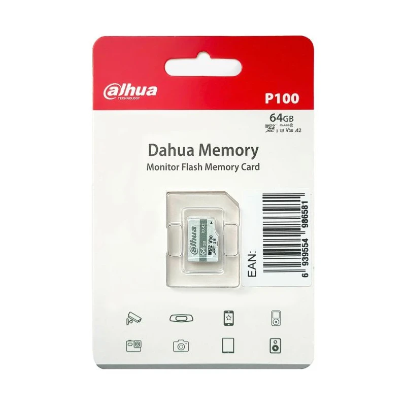 Pamäťová karta Dahua DHI-TF-P100/64GB microSD s kapacitou 64 GB