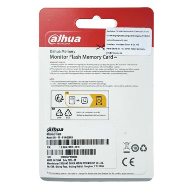 Pamäťová karta Dahua DHI-TF-P100/256GB microSD s kapacitou 256 GB