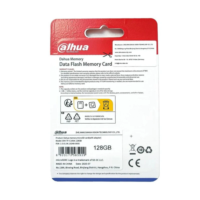 Dahua DHI-TF-C100A-128GB - microSD karta 128 GB s adaptérom