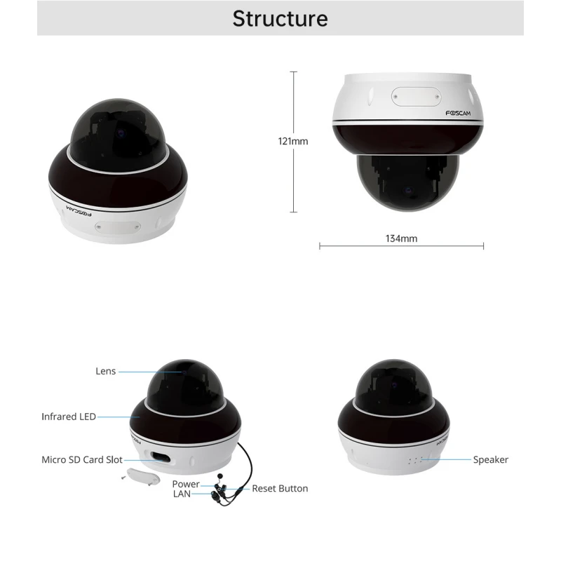 FOSCAM D8ET - WiFI PT IP kamera