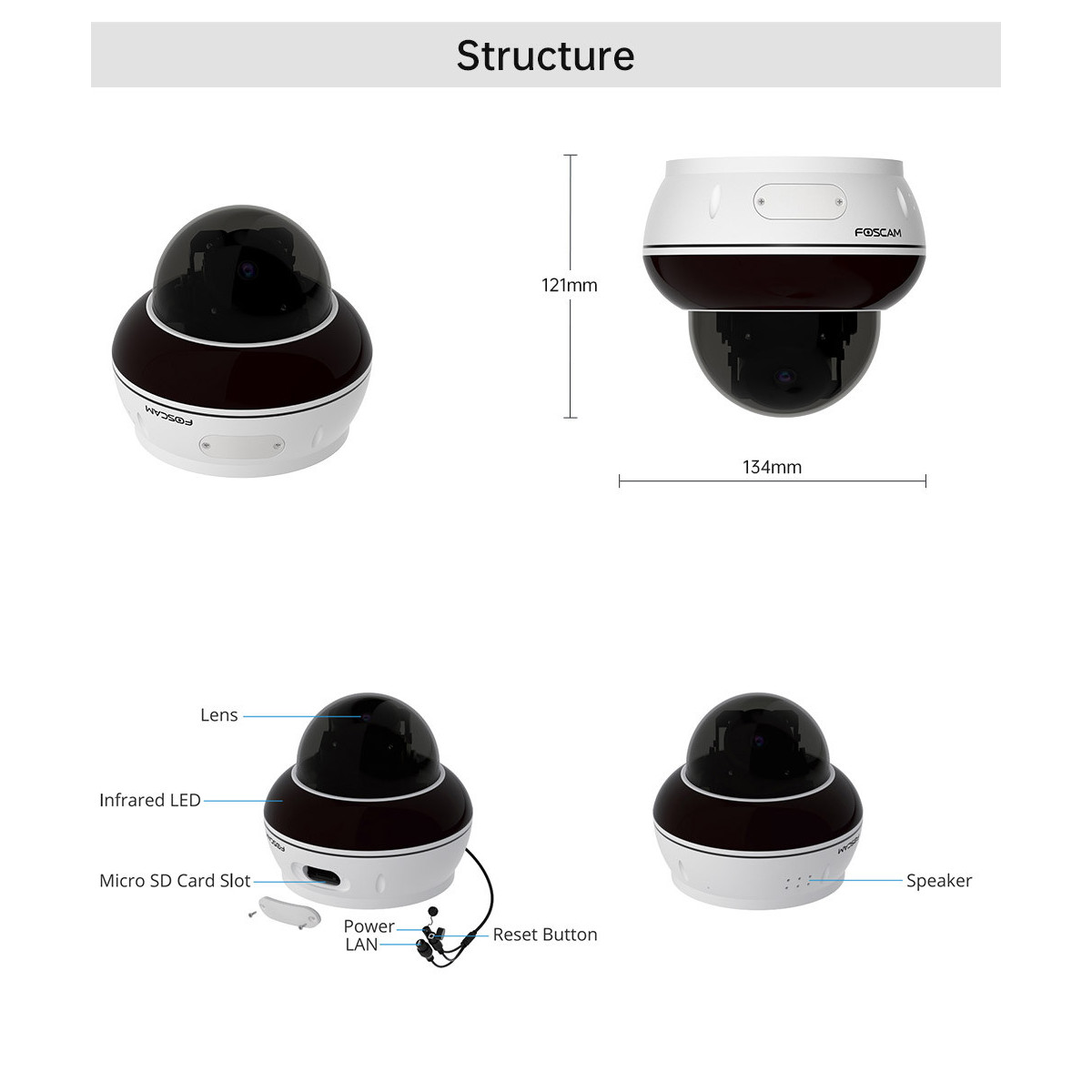 FOSCAM D8ET - WiFI PT IP kamera