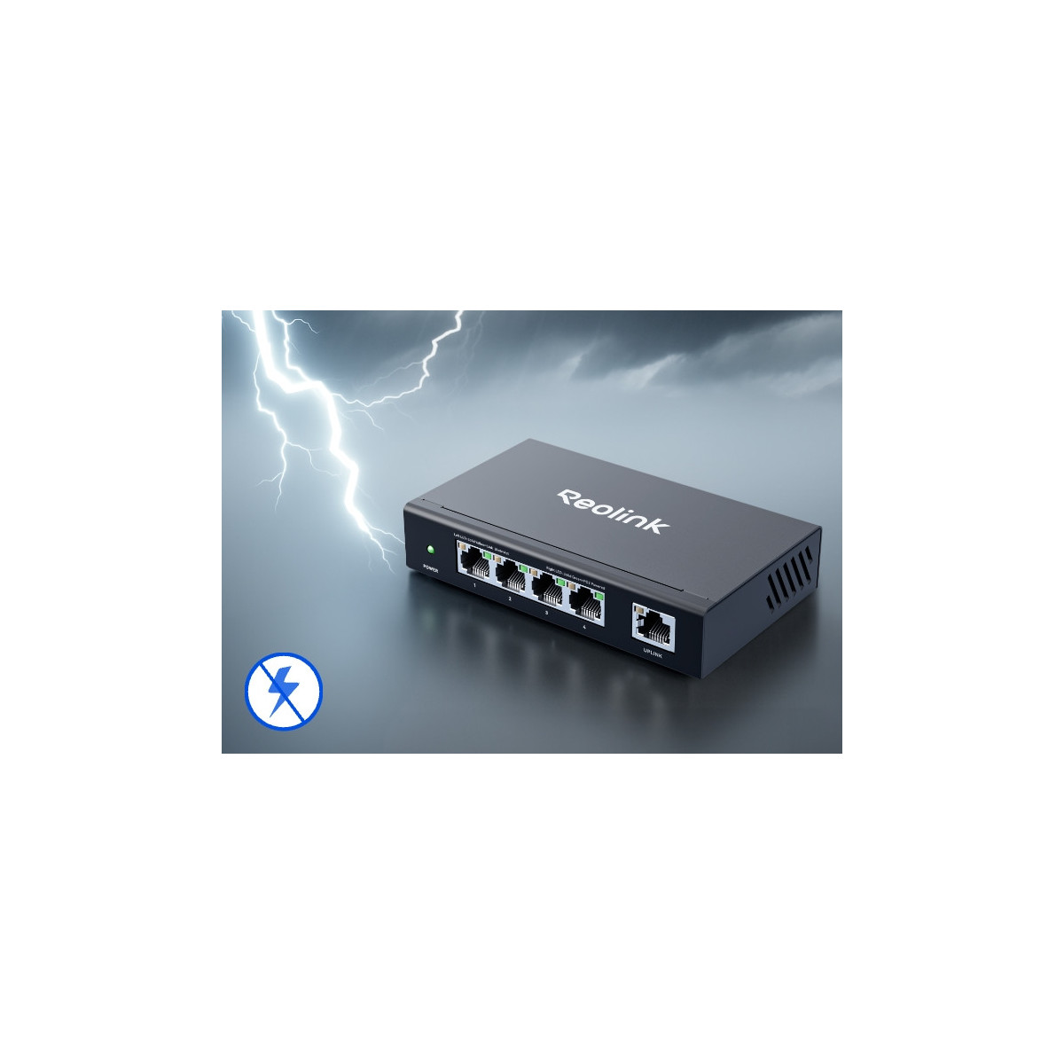 Reolink RLA-PS1E PoE Switch (63W) – 5-portový prepínač | SmartPro.sk