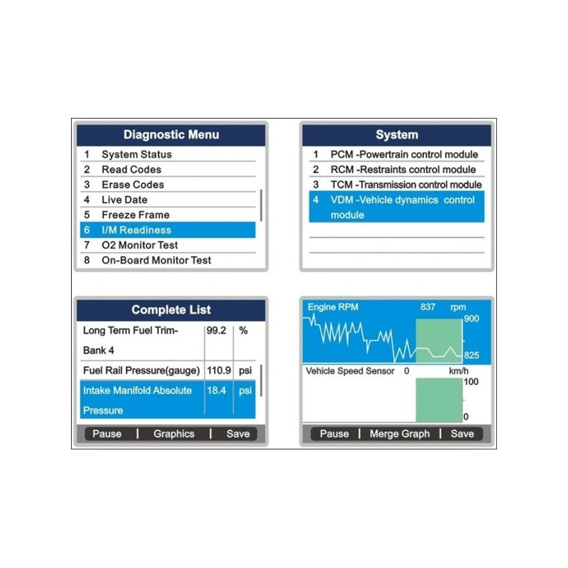 MaxiDiag MD802 - všetky systémy